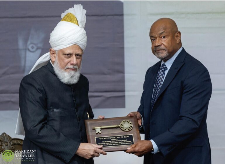 [2022] Keynote Address by Hazrat Mirza Masroor Ahmad (ABA) at the Inauguration of Fath-e-Azeem Mosque in Zion, Illinois
